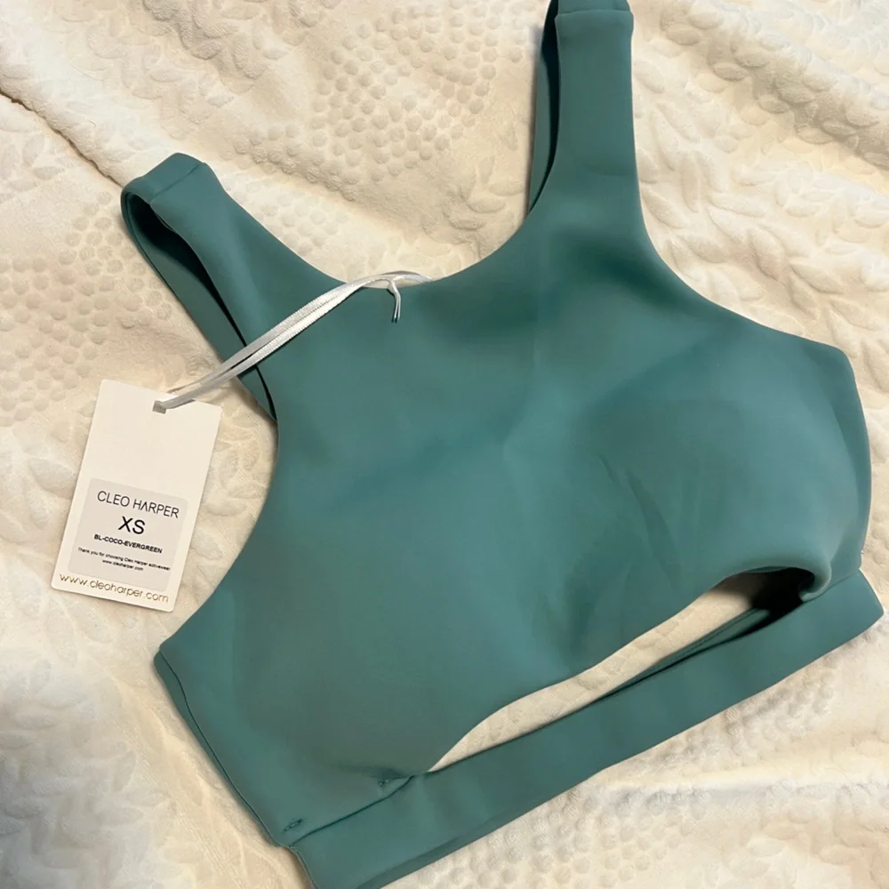 ⭐️NWT Cleo Harper Teal Sports Bra - Picture 1 of 4